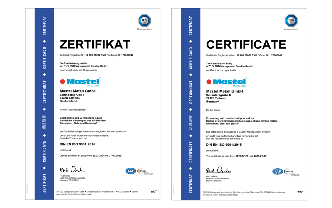 Wir wurden zertifiziert!